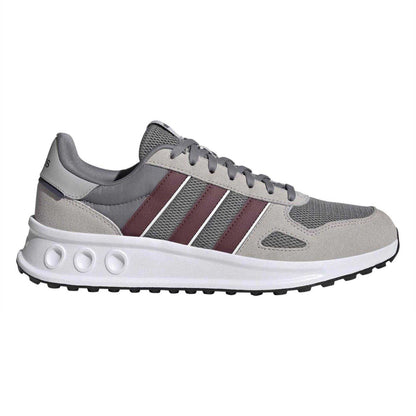 Grey Three - Front - Adidas Mens Run 84 3 Stripes Suede Trainers