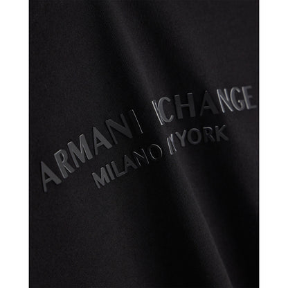 Black - Side - Armani Exchange Mens Tonal Logo Cotton T-Shirt