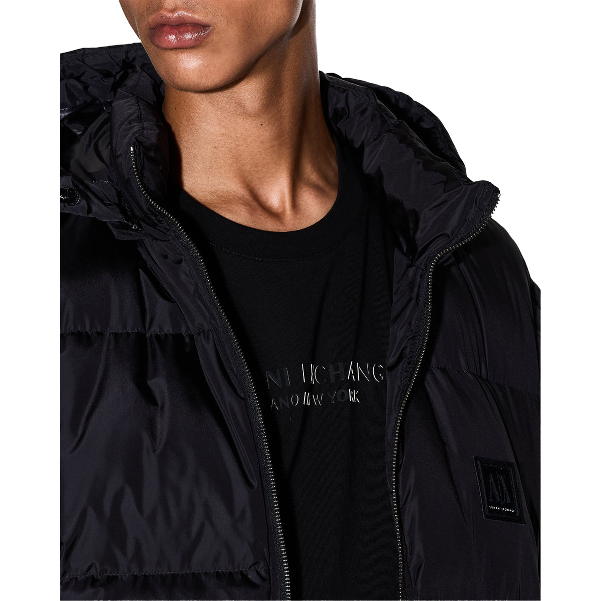 Black - Lifestyle - Armani Exchange Mens Tonal Logo Cotton T-Shirt