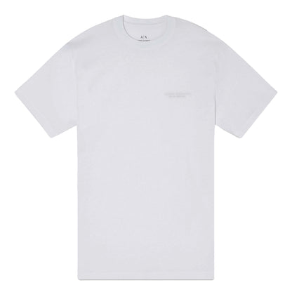 White - Front - Armani Exchange Mens Tonal Logo Cotton T-Shirt