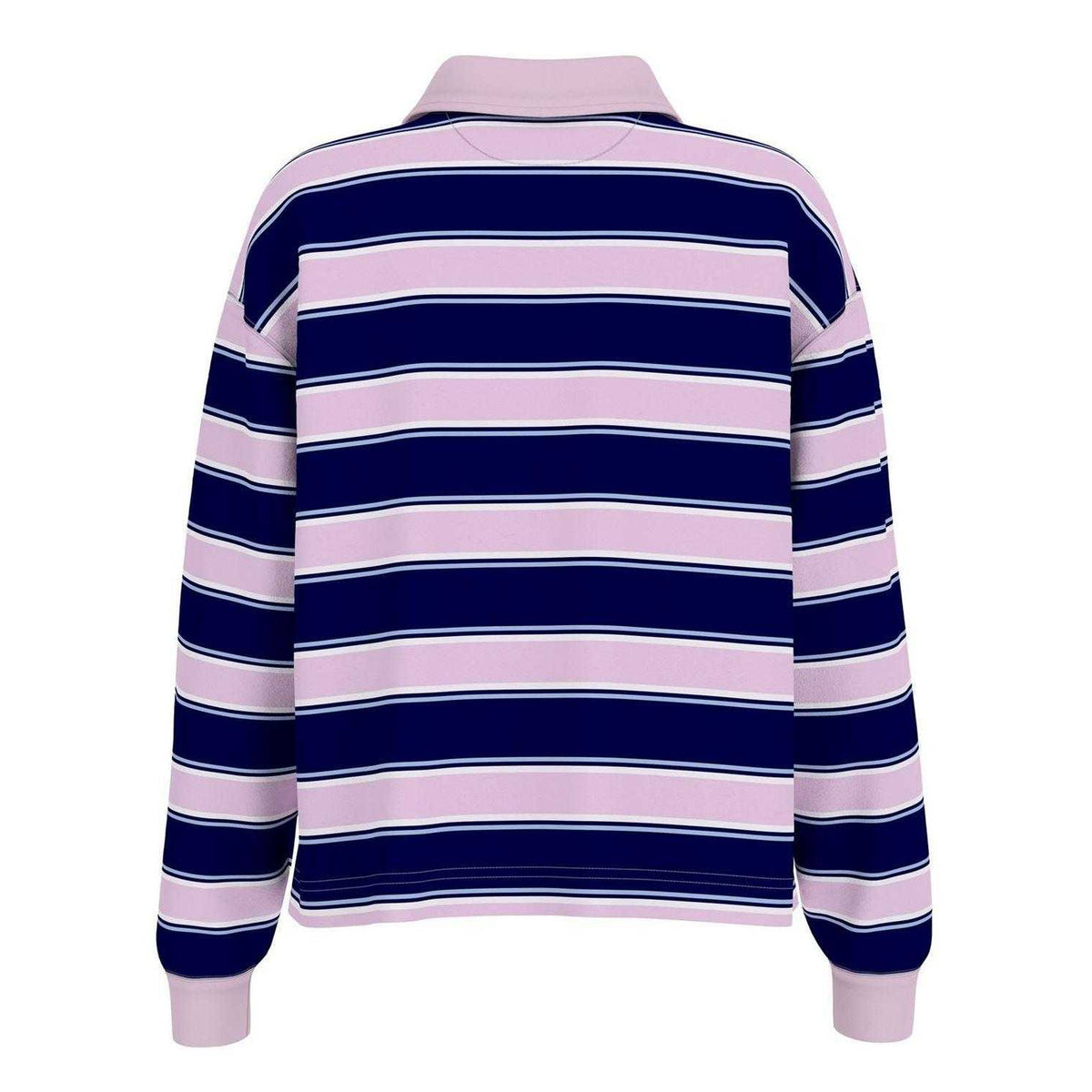 Lilac - Back - Guess Womens-Ladies Rugby Cropped Polo Shirt