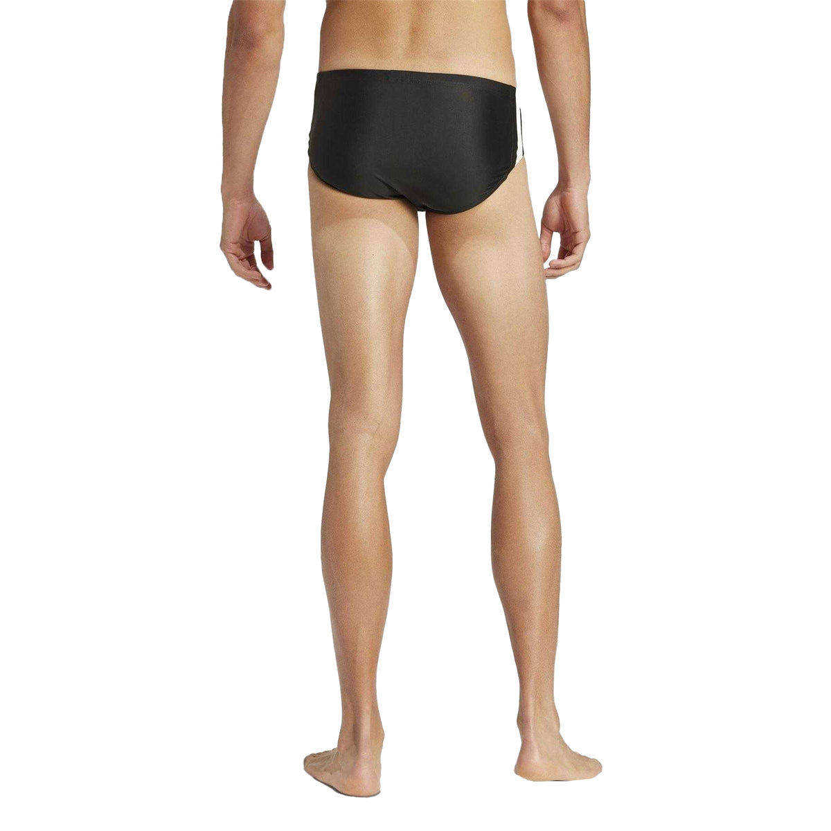 Black-White - Back - Adidas Mens 3 Stripes Swim Briefs