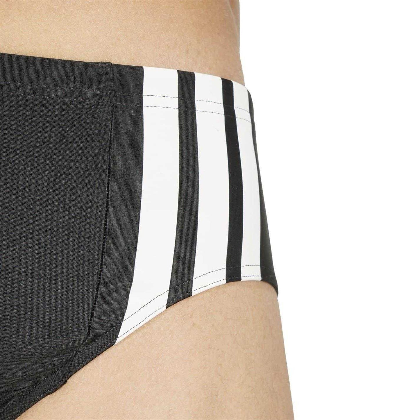 Black-White - Lifestyle - Adidas Mens 3 Stripes Swim Briefs