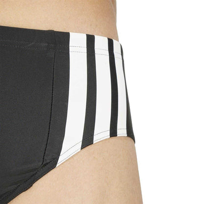 Black-White - Lifestyle - Adidas Mens 3 Stripes Swim Briefs