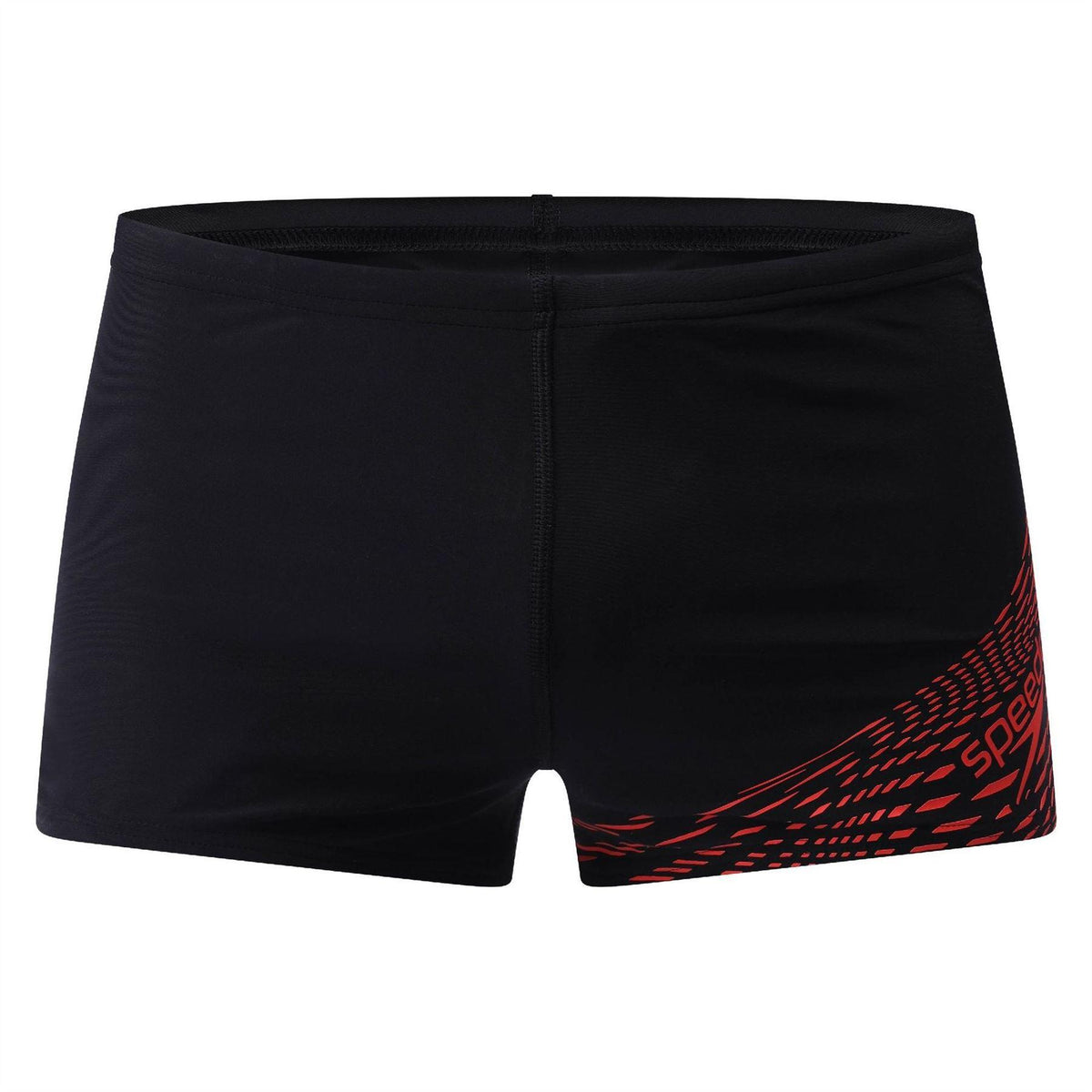 Red - Front - Speedo Boys Medley Graphic Print Swimming Trunks