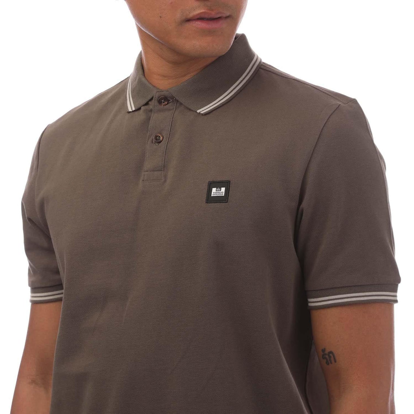 Green - Side - Weekend Offender Mens Farina Polo Shirt