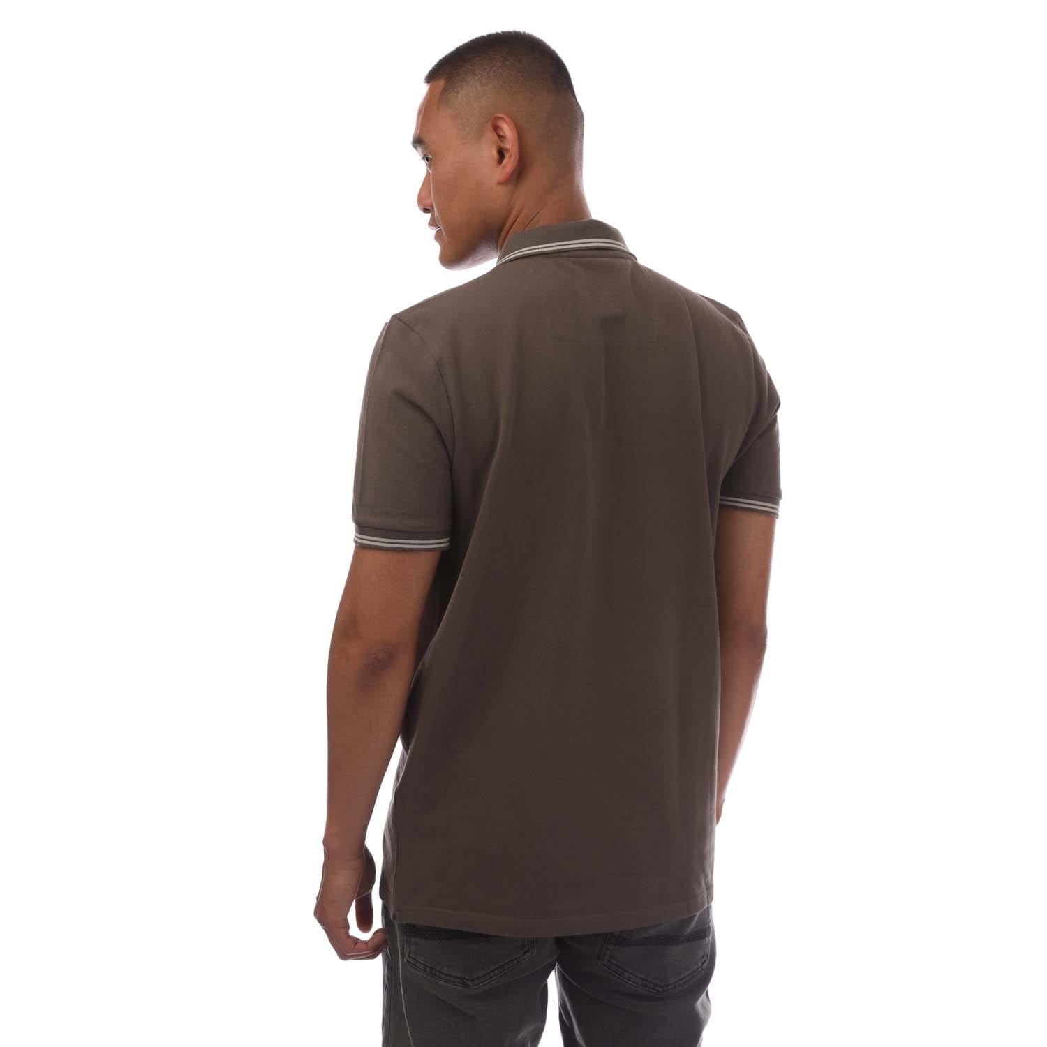 Green - Back - Weekend Offender Mens Farina Polo Shirt