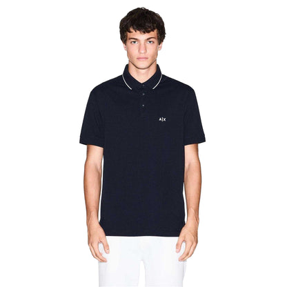 Deep Navy - Lifestyle - Armani Exchange Mens Regular Short-Sleeved Polo Shirt