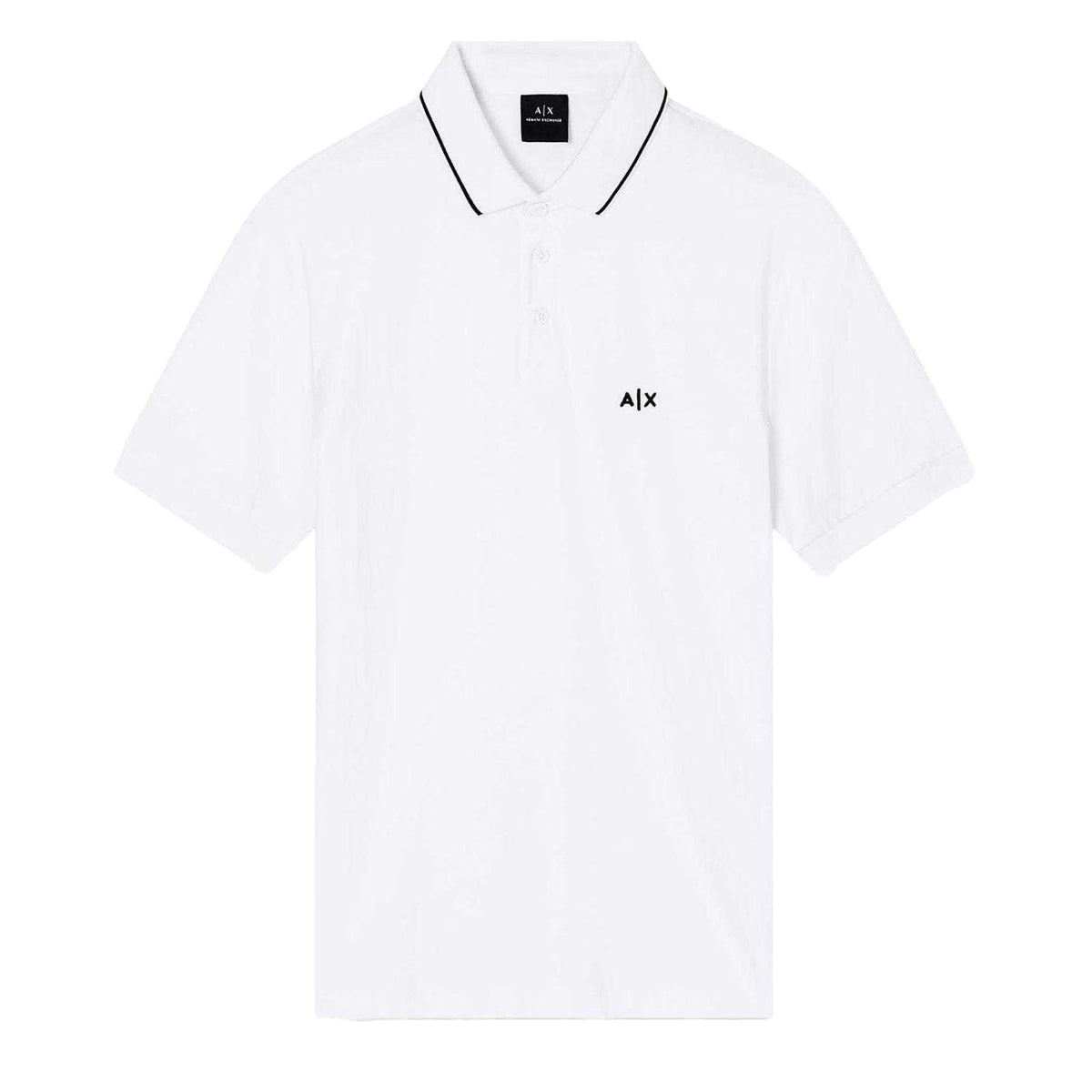 White - Front - Armani Exchange Mens Regular Short-Sleeved Polo Shirt