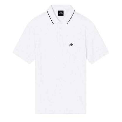 White - Front - Armani Exchange Mens Regular Short-Sleeved Polo Shirt