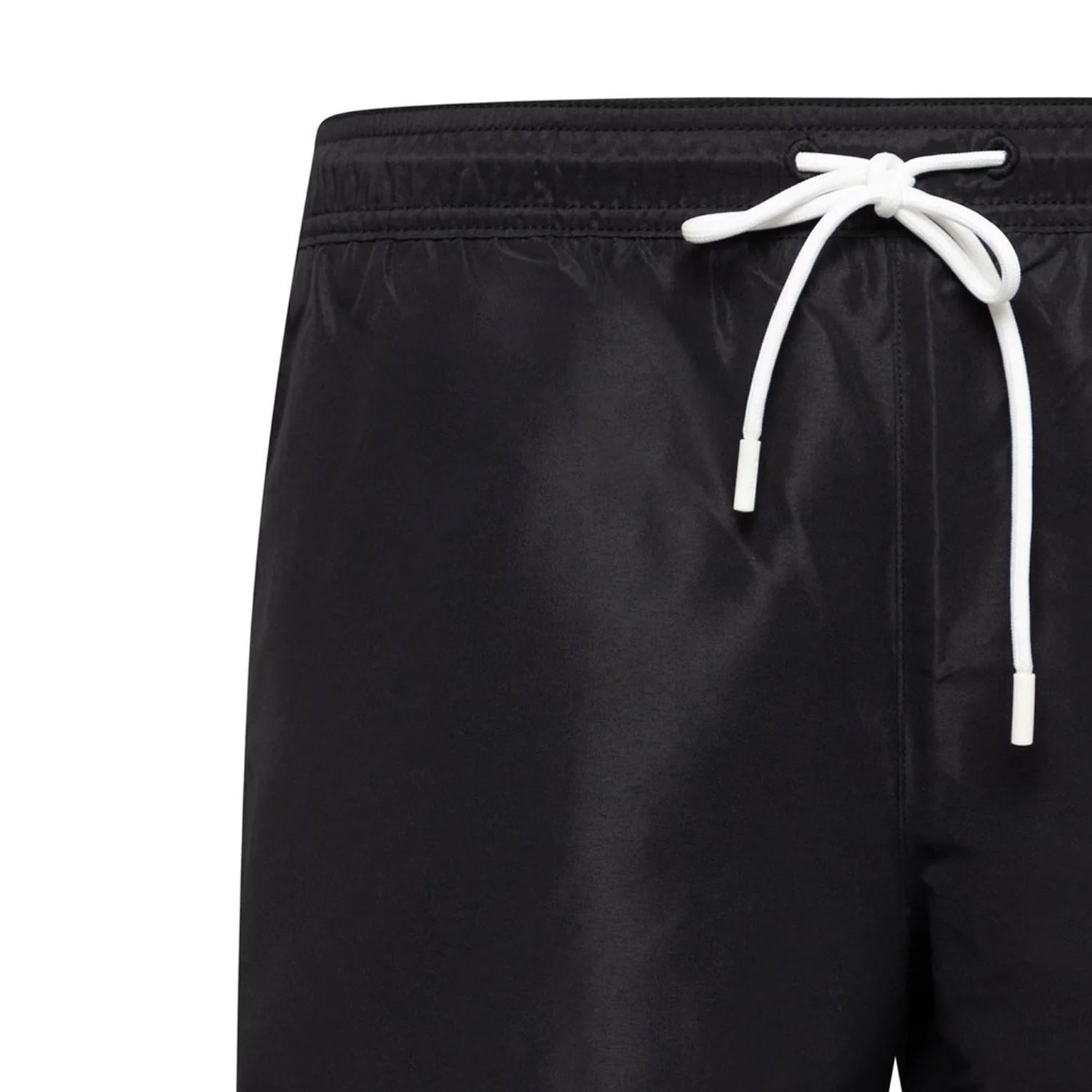 Black - Side - Boss Mens Taped Swimming Trunks