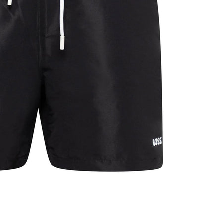 Black - Lifestyle - Boss Mens Taped Swimming Trunks