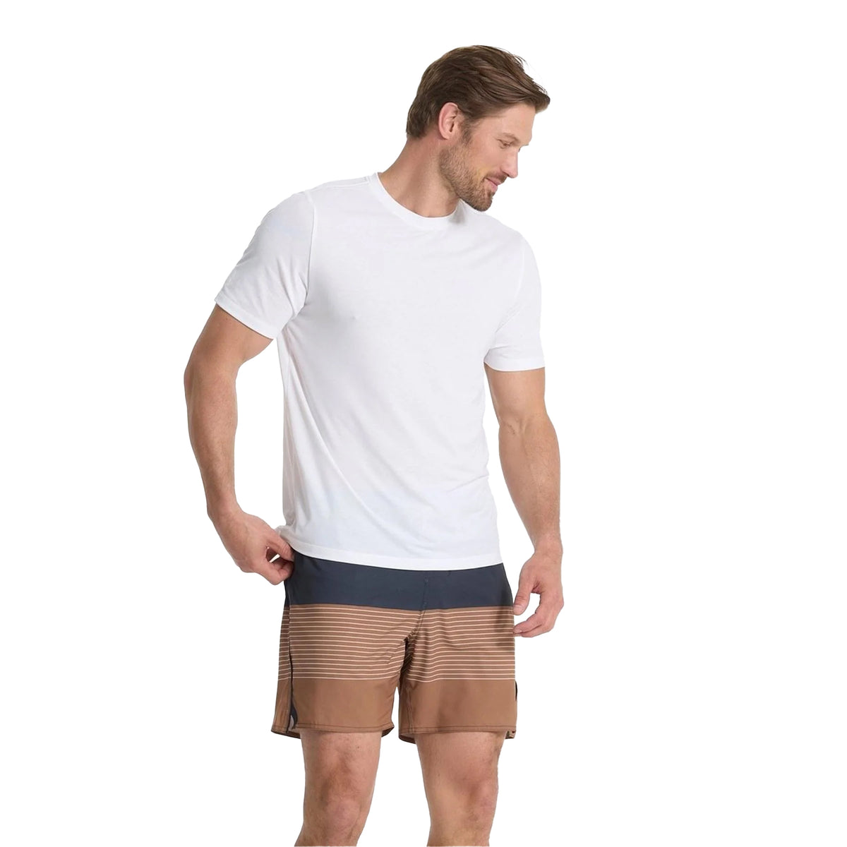 White - Side - Vuori Mens Current Performance T-Shirt