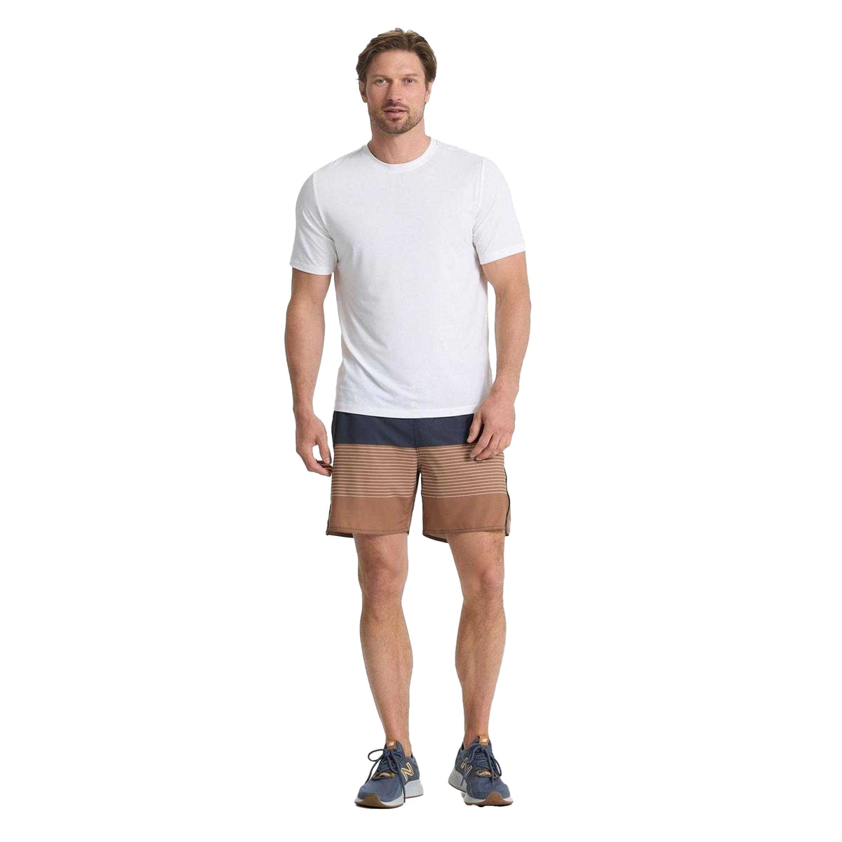 White - Lifestyle - Vuori Mens Current Performance T-Shirt