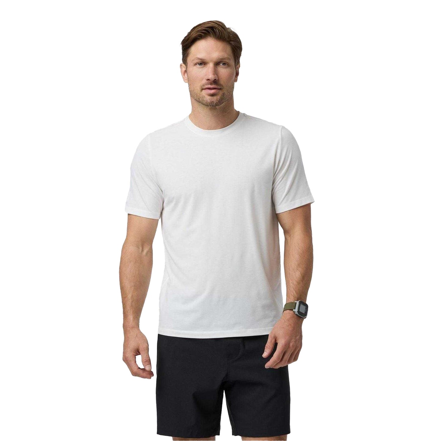 White - Front - Vuori Mens Current Performance T-Shirt