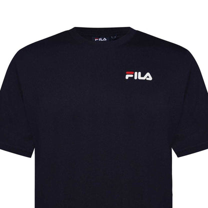 Navy - Side - Fila Mens Chaz Graphic Regular T-Shirt