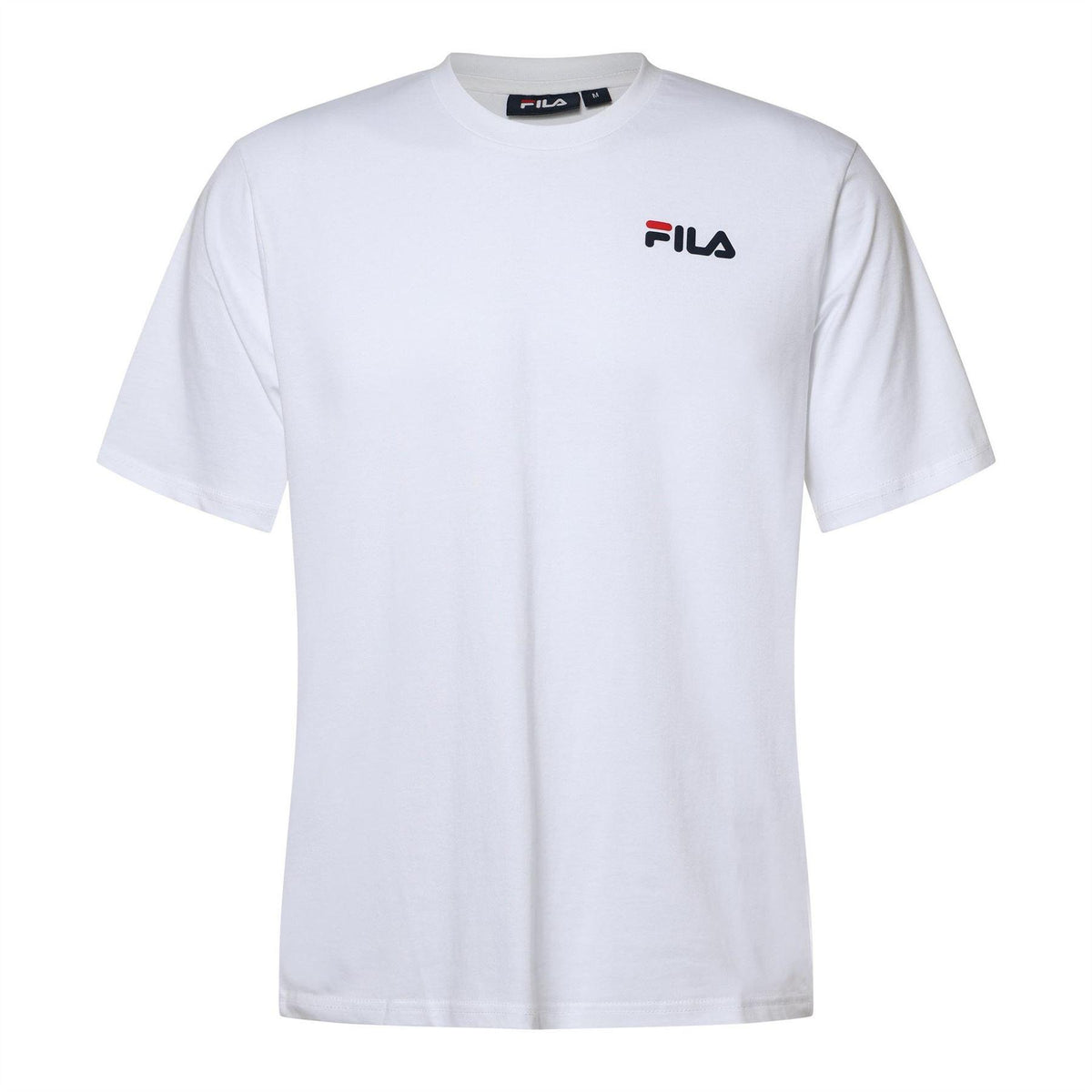 White - Front - Fila Mens Chaz Graphic Regular T-Shirt
