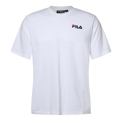 White - Front - Fila Mens Chaz Graphic Regular T-Shirt