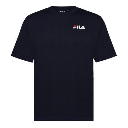 Navy - Front - Fila Mens Chaz Graphic Regular T-Shirt