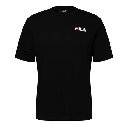 Black - Front - Fila Mens Chaz Graphic Regular T-Shirt