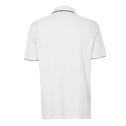 White - Back - Armani Exchange Mens Stripe Short-Sleeved Polo Shirt