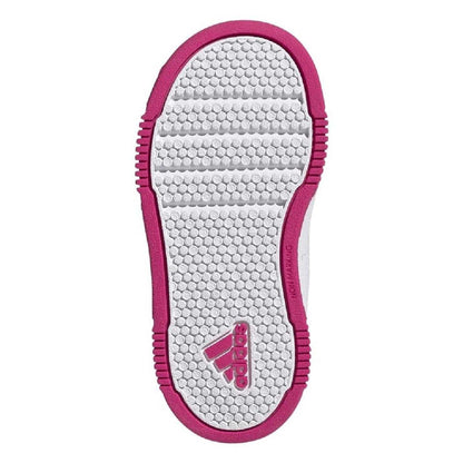 White-Magenta-Core Black - Lifestyle - Adidas Childrens-Kids Tensaur Sport 2.0 3 Stripes Hook and Loop Shoes