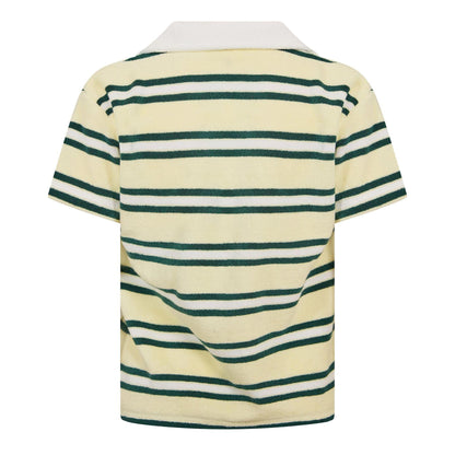 Yellow - Back - 4th & Reckless Womens-Ladies Zita Striped Short-Sleeved Polo Shirt