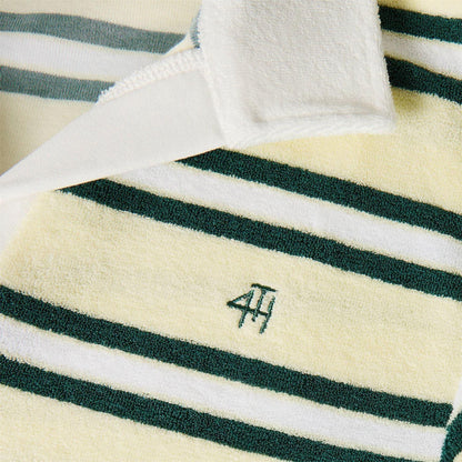 Yellow - Side - 4th & Reckless Womens-Ladies Zita Striped Short-Sleeved Polo Shirt