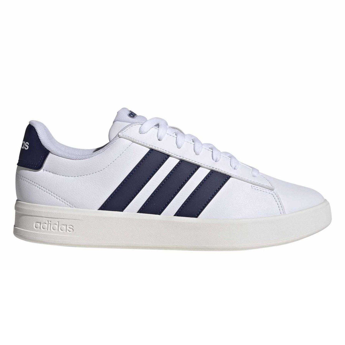 White - Front - Adidas Unisex Adult Grand Court Flat Trainers