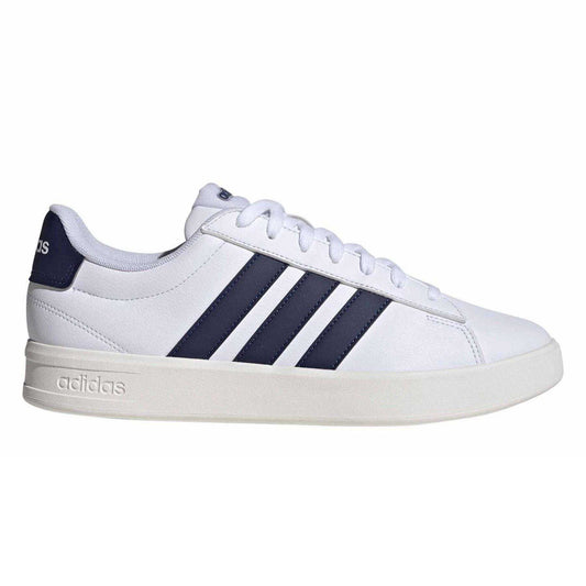 White - Front - Adidas Unisex Adult Grand Court Flat Trainers