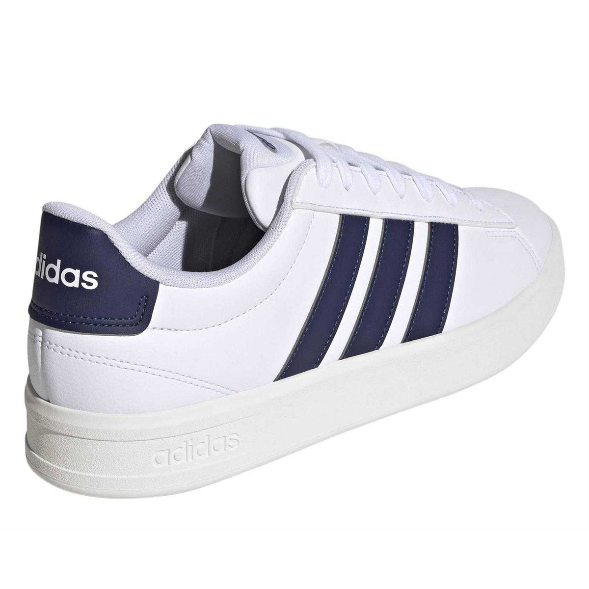 White - Back - Adidas Unisex Adult Grand Court Flat Trainers