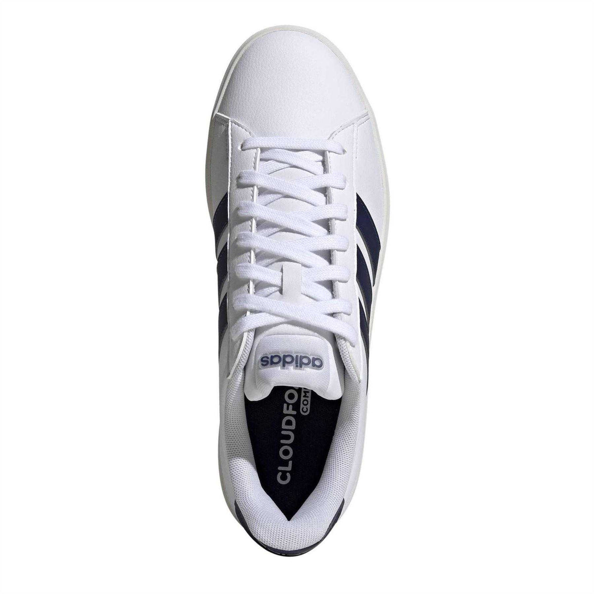 White - Lifestyle - Adidas Unisex Adult Grand Court Flat Trainers