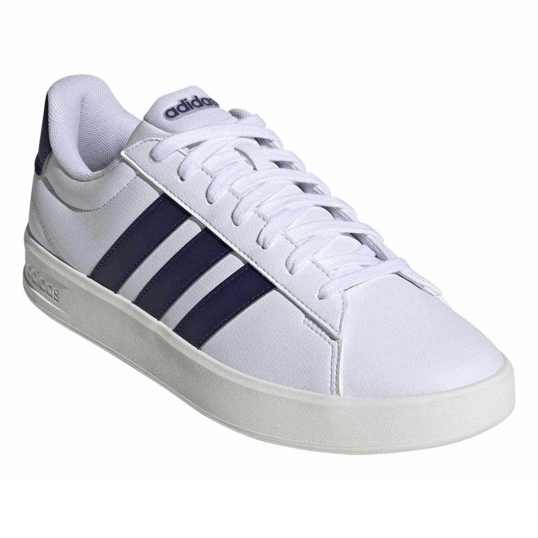 White - Pack Shot - Adidas Unisex Adult Grand Court Flat Trainers