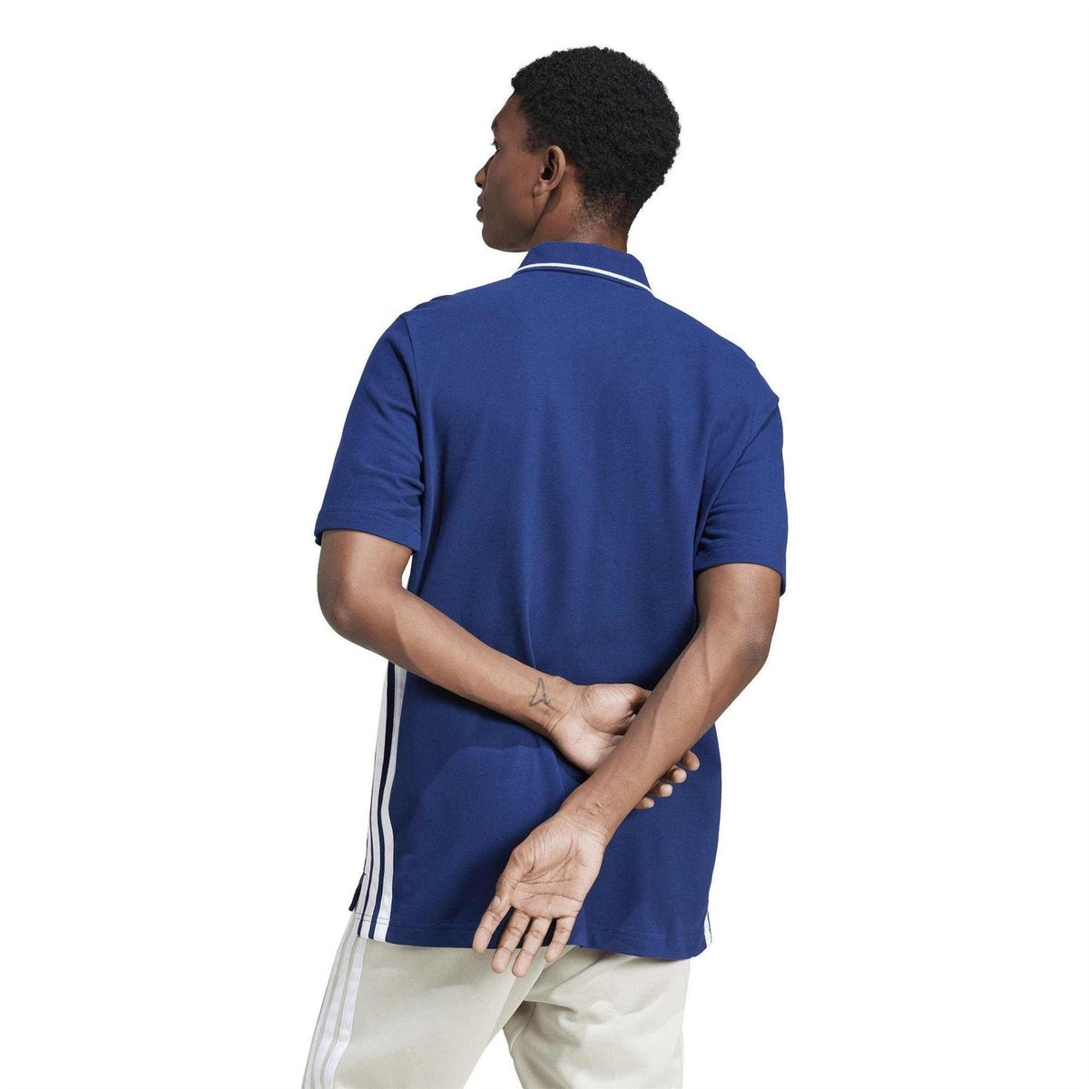 Dark Blue-White - Back - Adidas Mens Breathable Polo Shirt