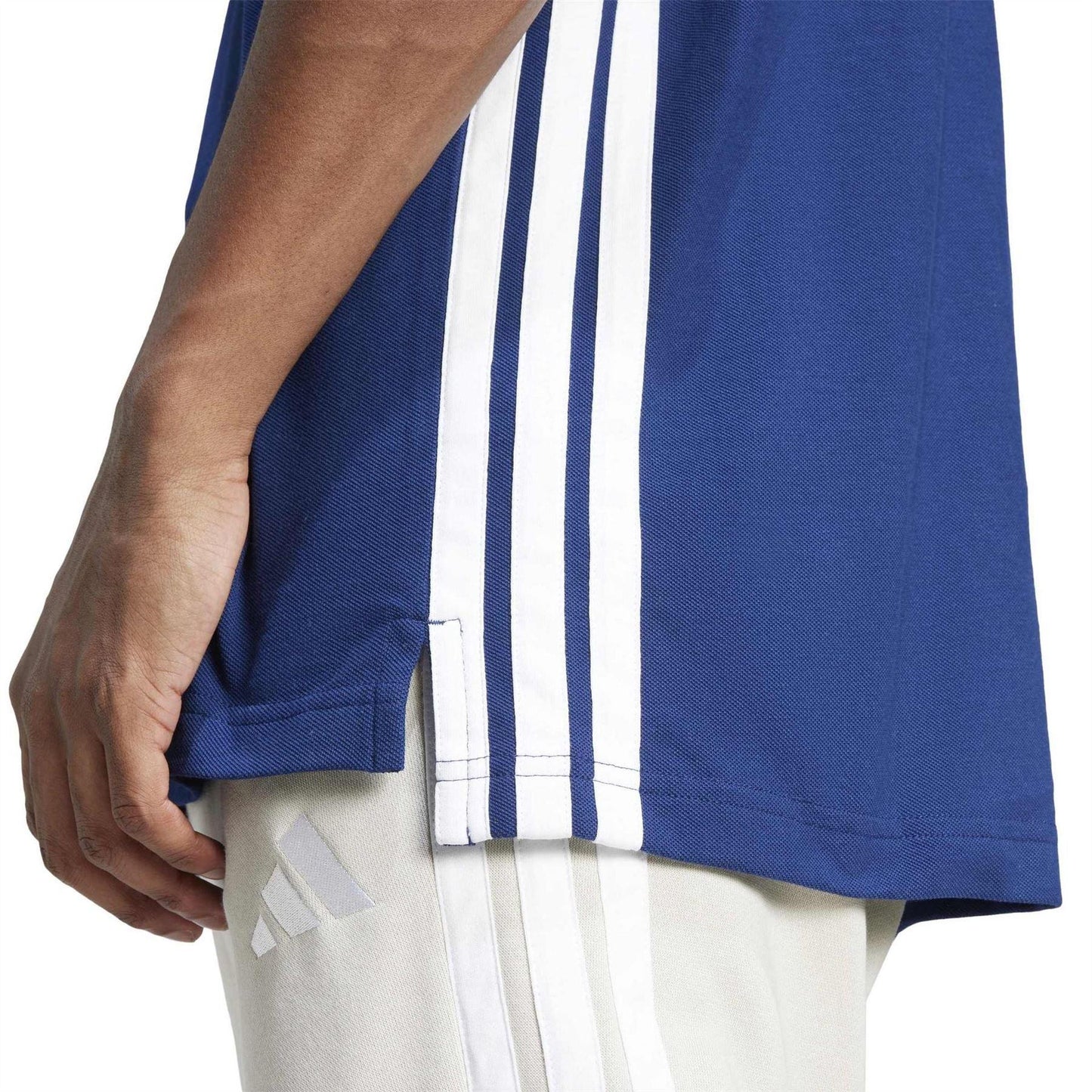Dark Blue-White - Side - Adidas Mens Breathable Polo Shirt