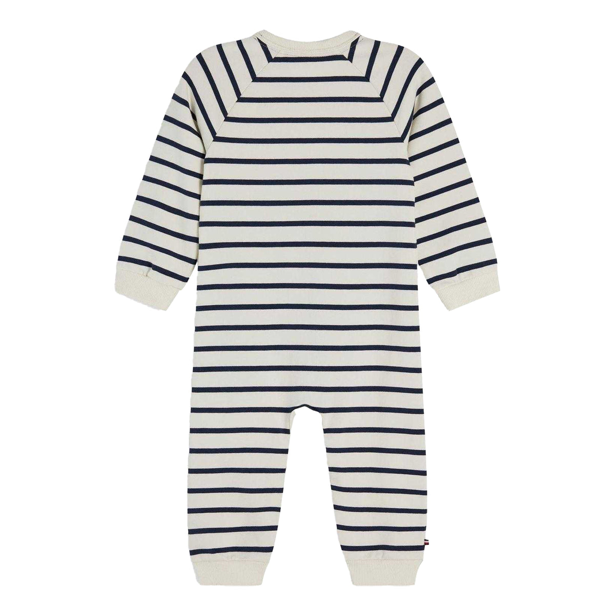 White - Back - Tommy Hilfiger Baby Striped Sleepsuit
