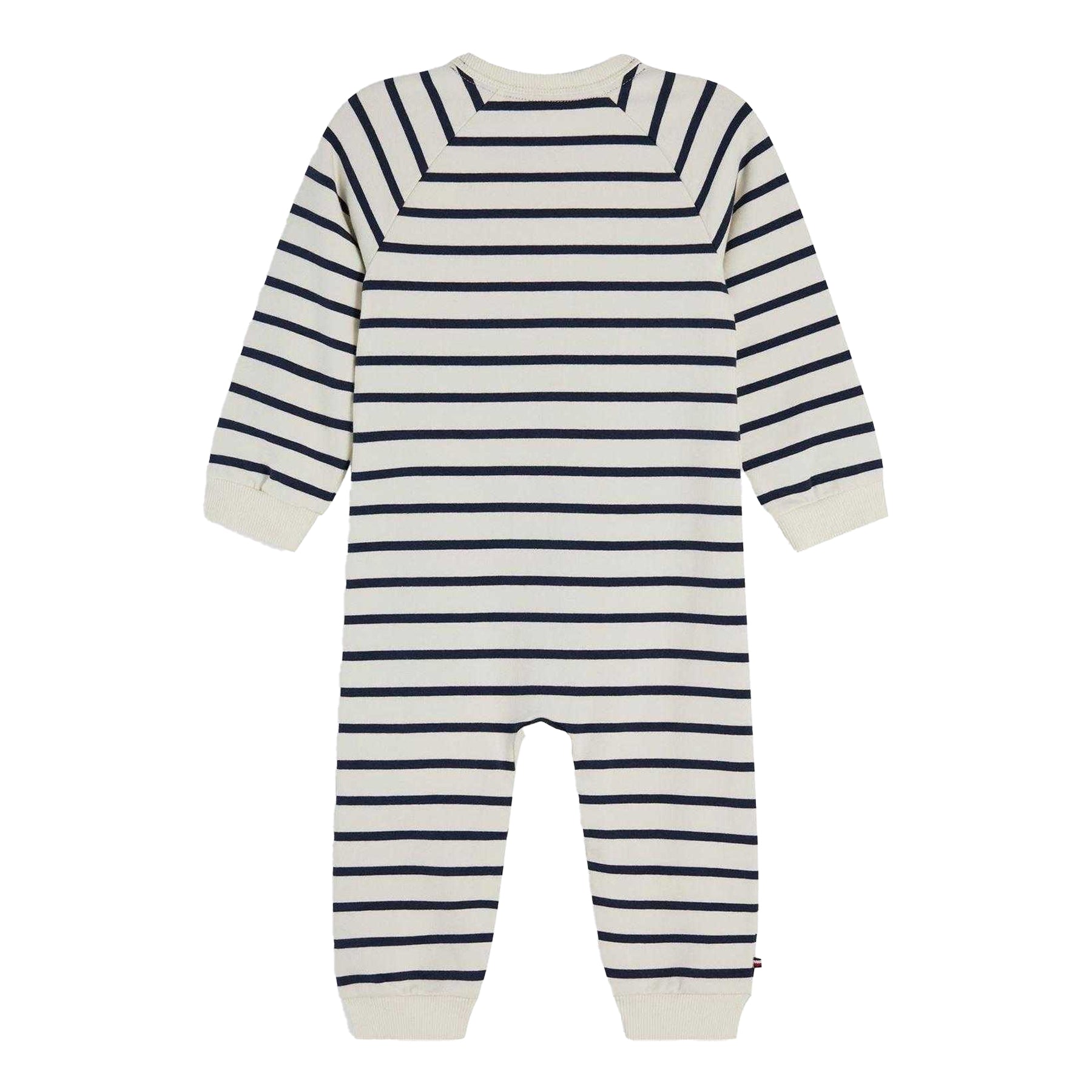 White - Back - Tommy Hilfiger Baby Striped Sleepsuit