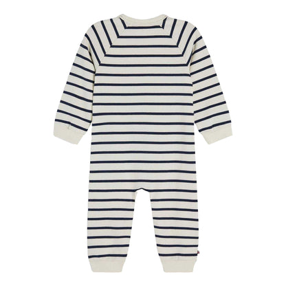 White - Back - Tommy Hilfiger Baby Striped Sleepsuit