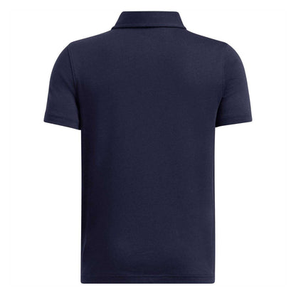 Blue - Back - Under Armour Boys Icon Polo Shirt