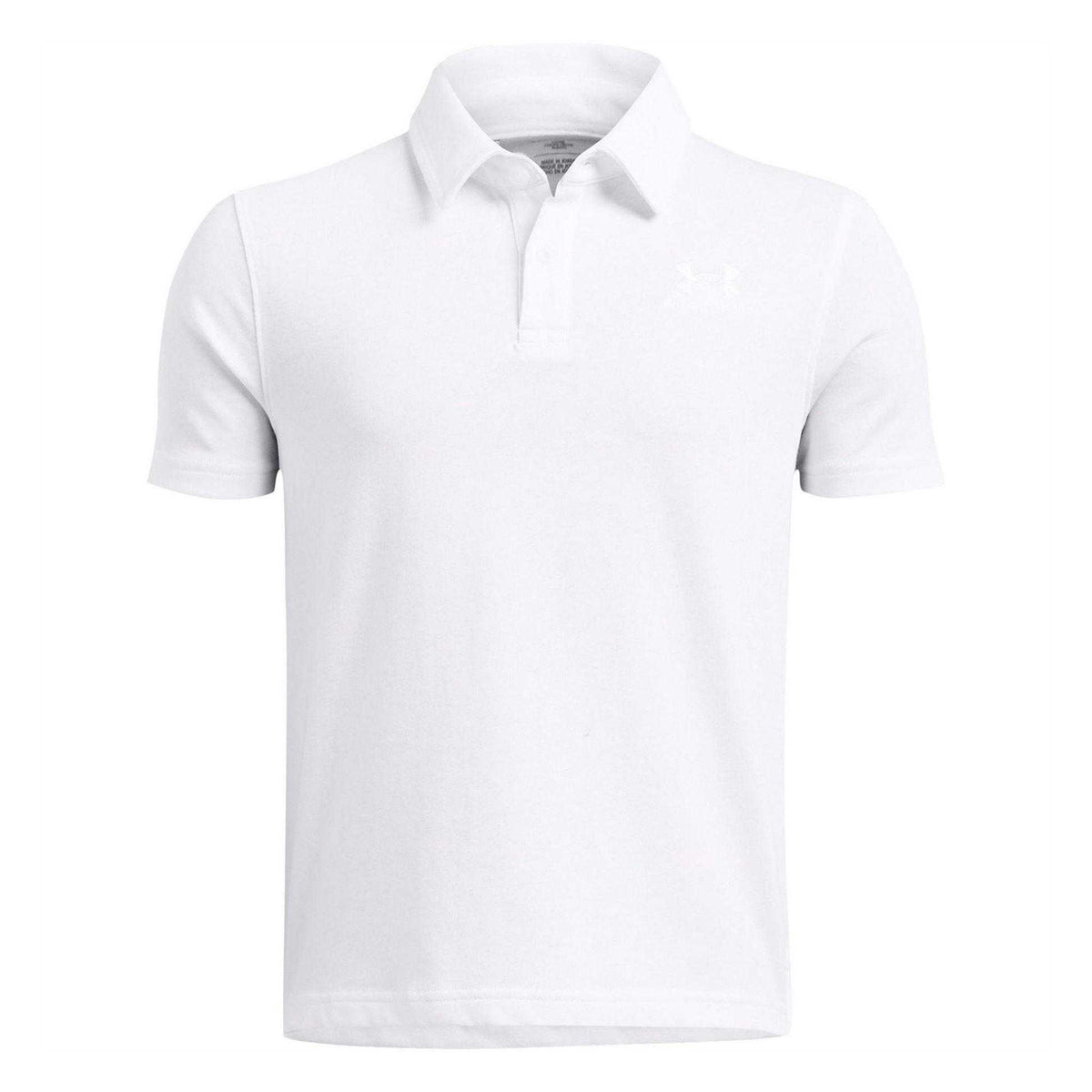 White - Front - Under Armour Boys Icon Polo Shirt