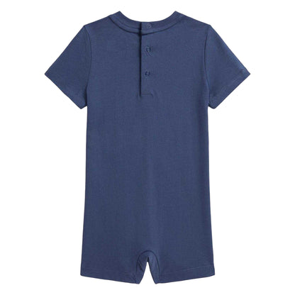 Royal Blue - Back - Ralph Lauren Baby Bear Romper