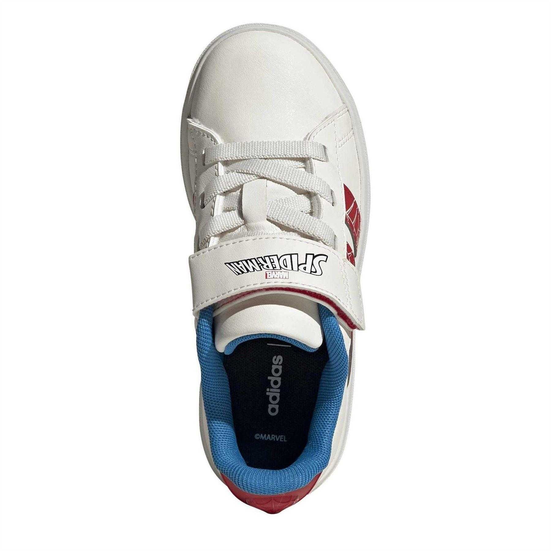 Cloud White - Lifestyle - Adidas Childrens-Kids Grand Court Spider-Man Trainers