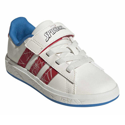 Cloud White - Pack Shot - Adidas Childrens-Kids Grand Court Spider-Man Trainers