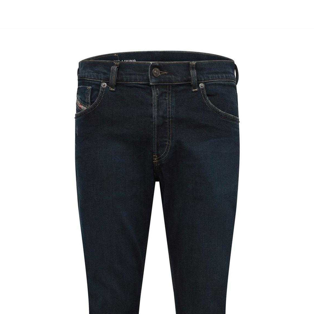 Blue Denim - Side - Diesel Mens 1995 D-Sark Denim Straight Leg Jeans