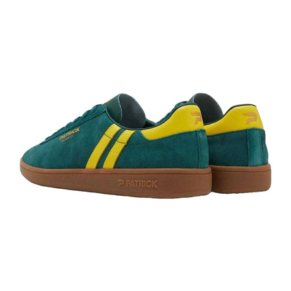 Olive-Black - Front - Patrick Mens Monaco Suede Cupsole Trainers