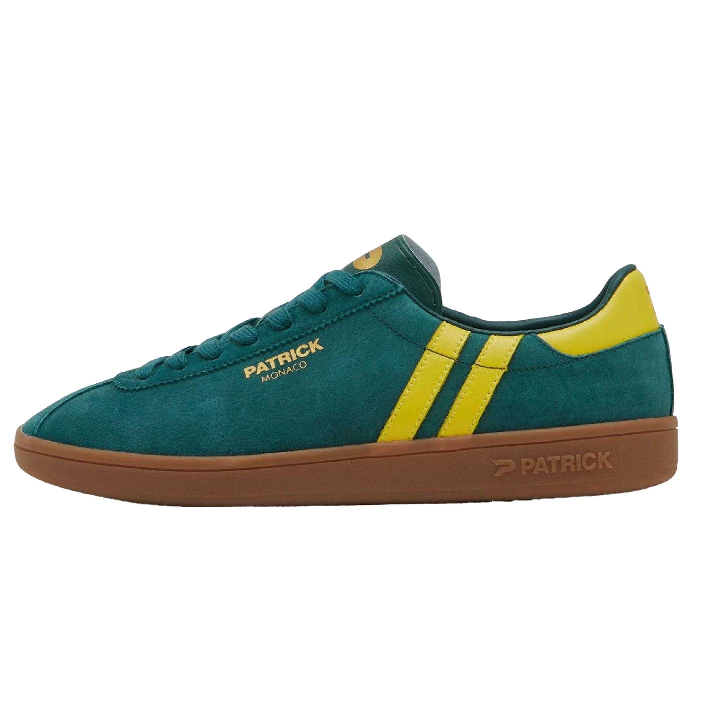 Green-Yellow - Back - Patrick Mens Monaco Suede Cupsole Trainers