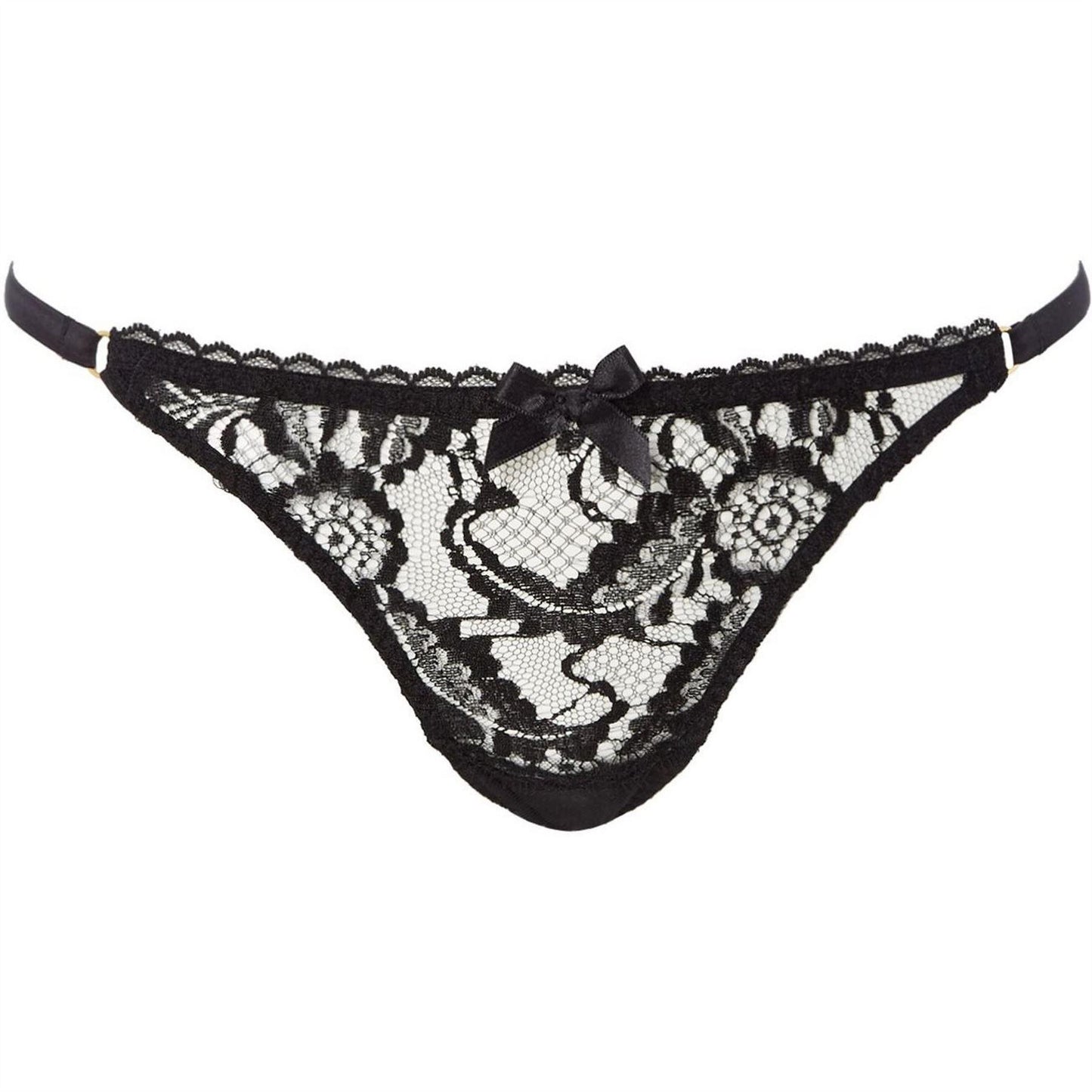 Black - Front - Agent Provocateur Womens-Ladies Kendall Lace Briefs