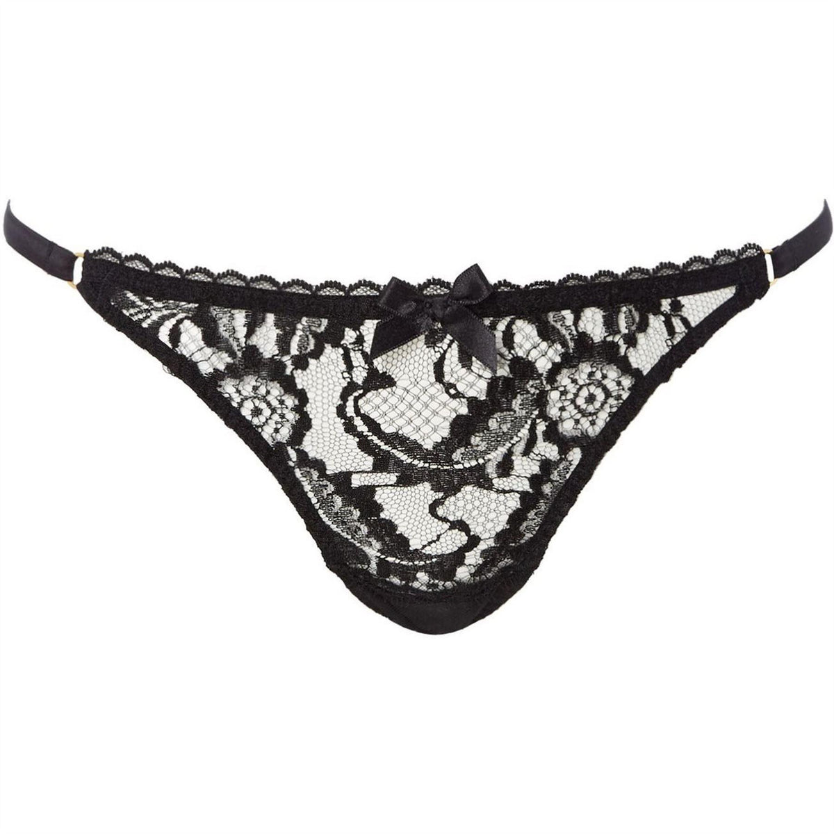Black - Front - Agent Provocateur Womens-Ladies Kendall Lace Briefs