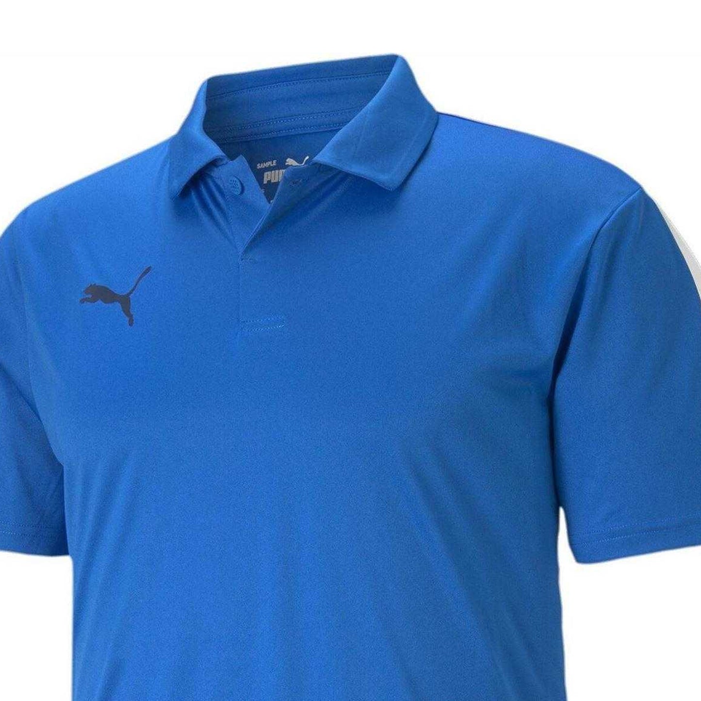 Electric Blue-White - Side - Puma Mens TeamLIGA Sideline Polo Shirt