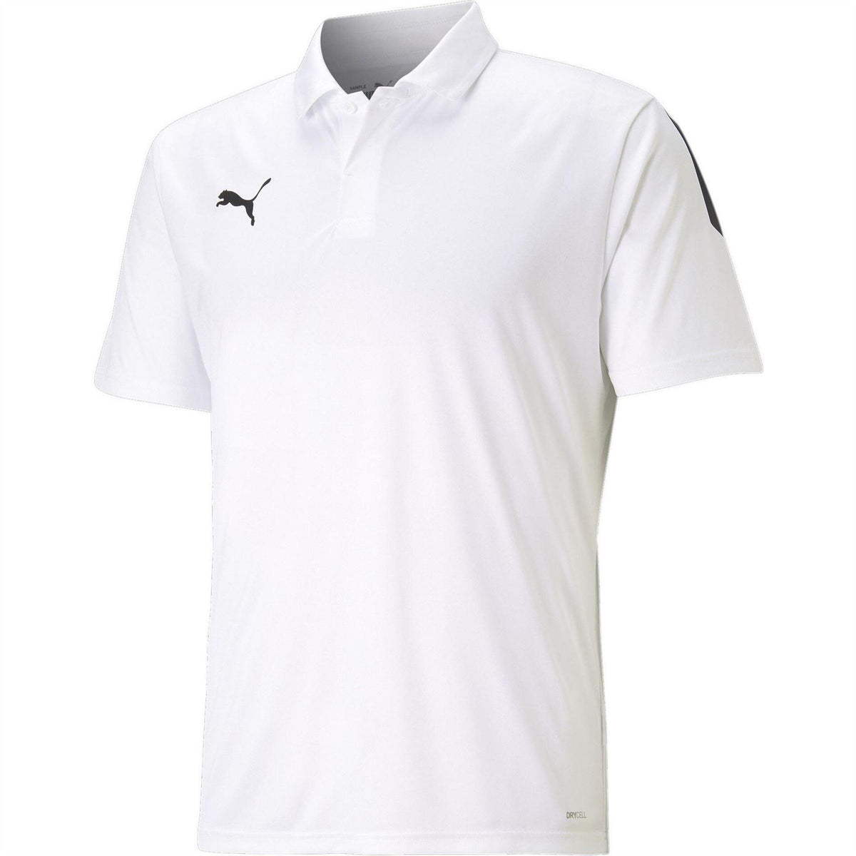 White-Black - Front - Puma Mens TeamLIGA Sideline Polo Shirt
